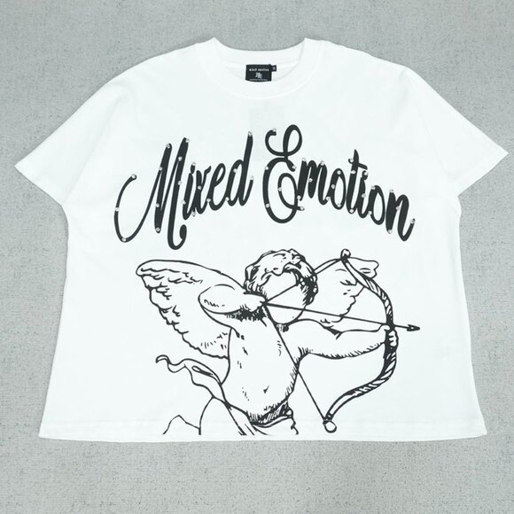 Mixed Emotion White Crewneck Tee - Picture 1 of 10